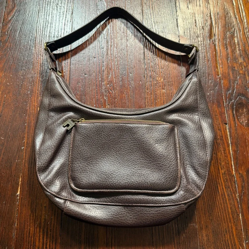 Vintage Relic Purse Y2K Shoulder Bag Handbag Brown Leather Zip
